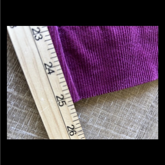 Anthropologie Maeve The Collette Corduroy Wide Leg Pants Grape Purple Size 33 - Picture 9 of 13